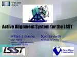 Active Alignment System for the LSST - slide 1