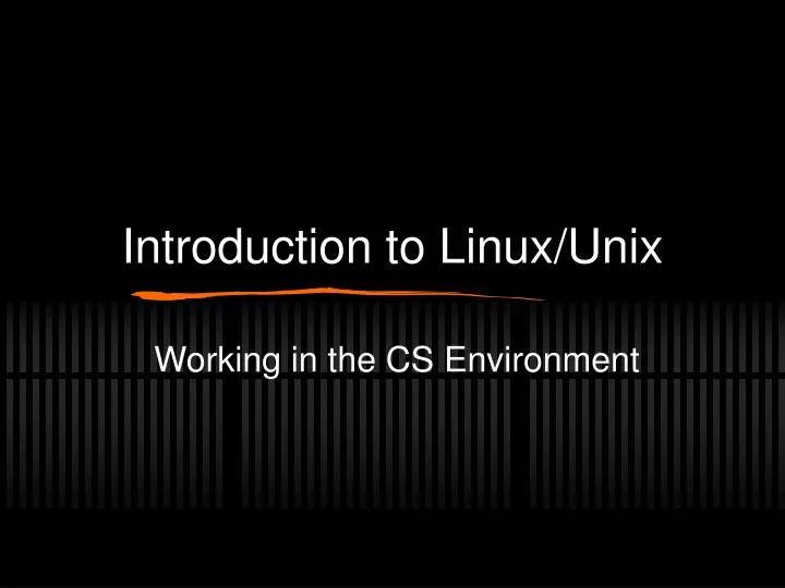 introduction to linux unix