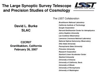 The Large Synoptic Survey Telescope and Precision Studies of Cosmology