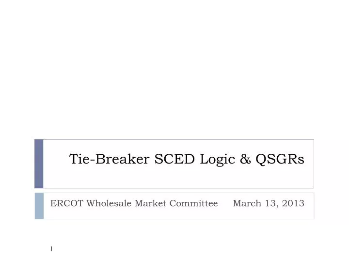 tie breaker sced logic qsgrs