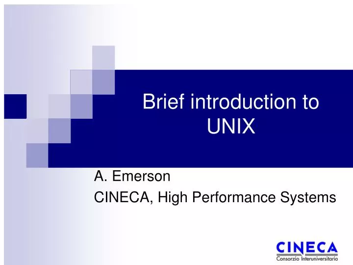 brief introduction to unix
