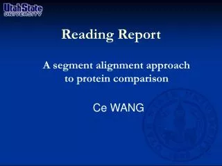 Reading Report