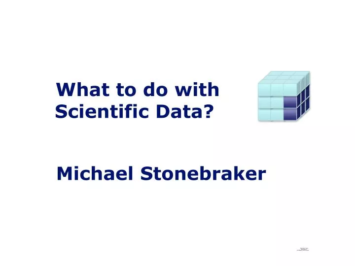 what to do with scientific data
