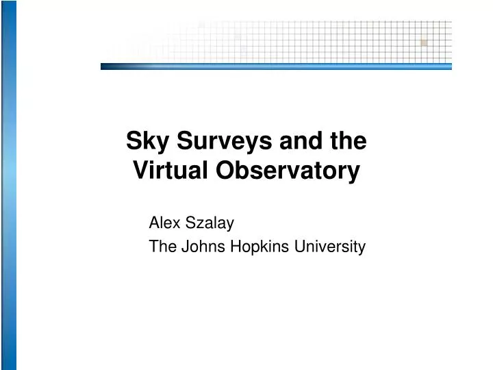 sky surveys and the virtual observatory