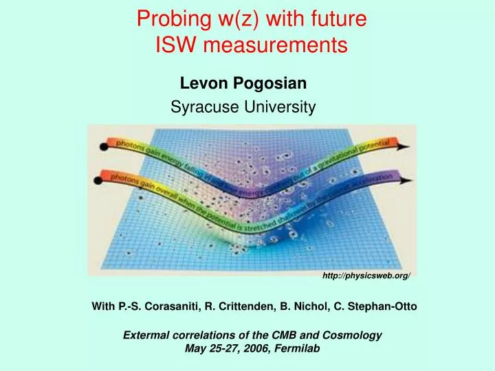 probing w z with future isw measurements