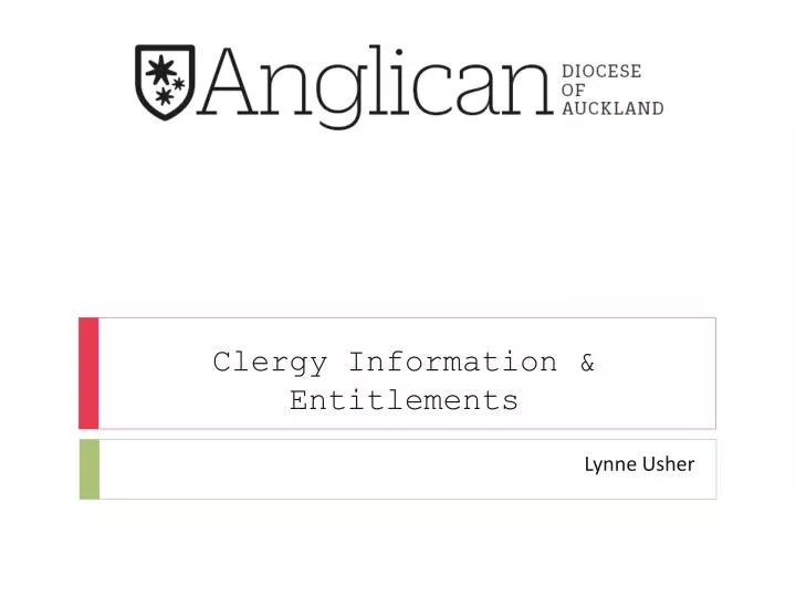 clergy information entitlements