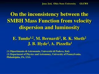 On the inconsistency between the SMBH Mass Function from velocity dispersion and luminosity