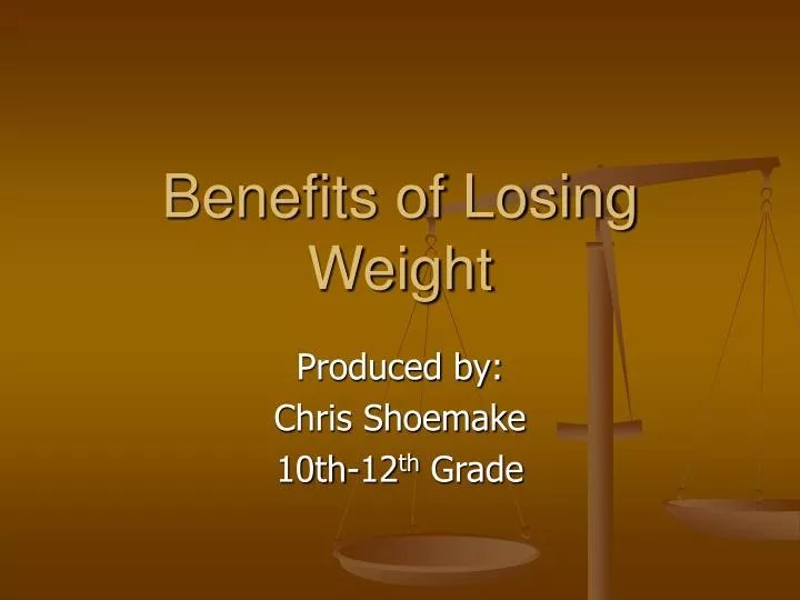 benefits of losing weight