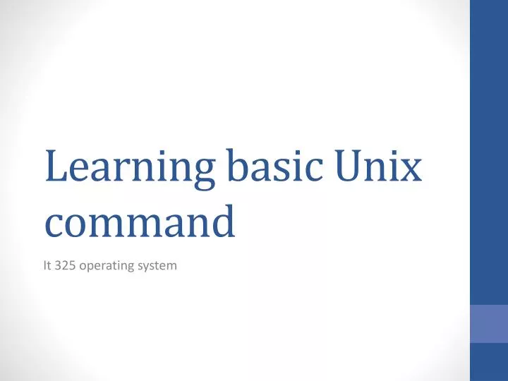 learning basic unix command