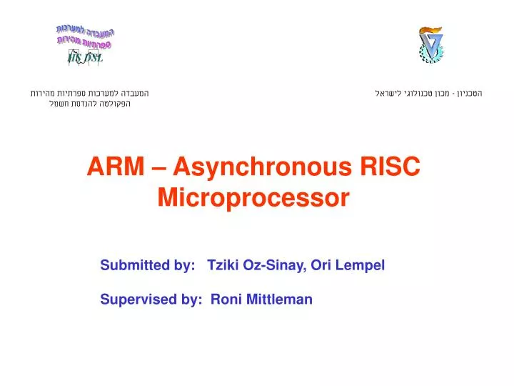 arm asynchronous risc microprocessor