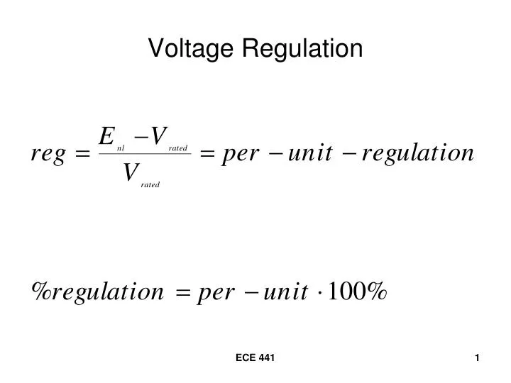 voltage regulation