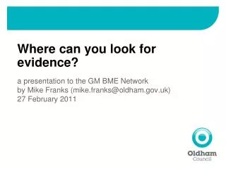 Where can you look for evidence?