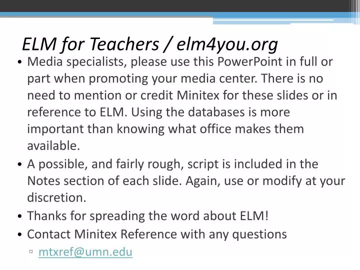 elm for teachers elm4you org