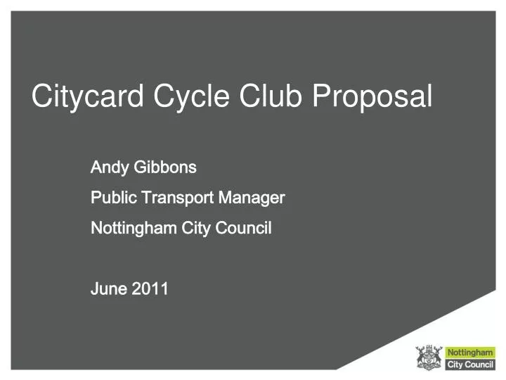 citycard cycle club proposal