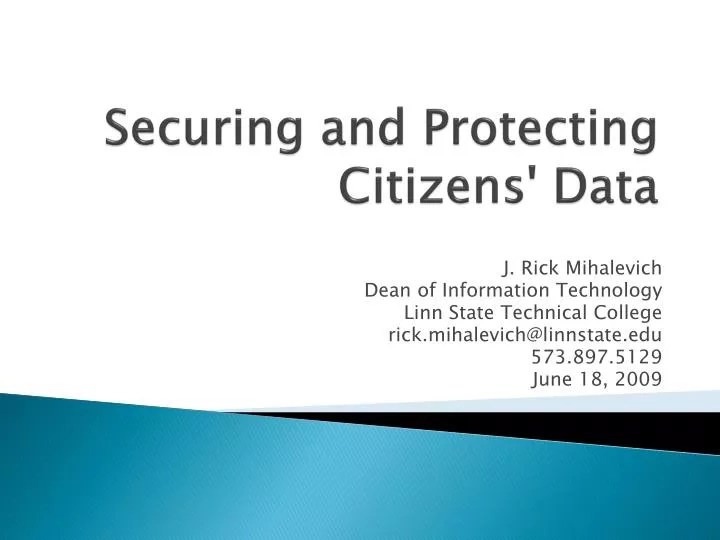 securing and protecting citizens data