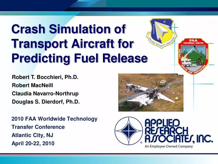 crash simulation of transport aircraft for predicting fuel release