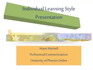 Individual Learning Style Presentation