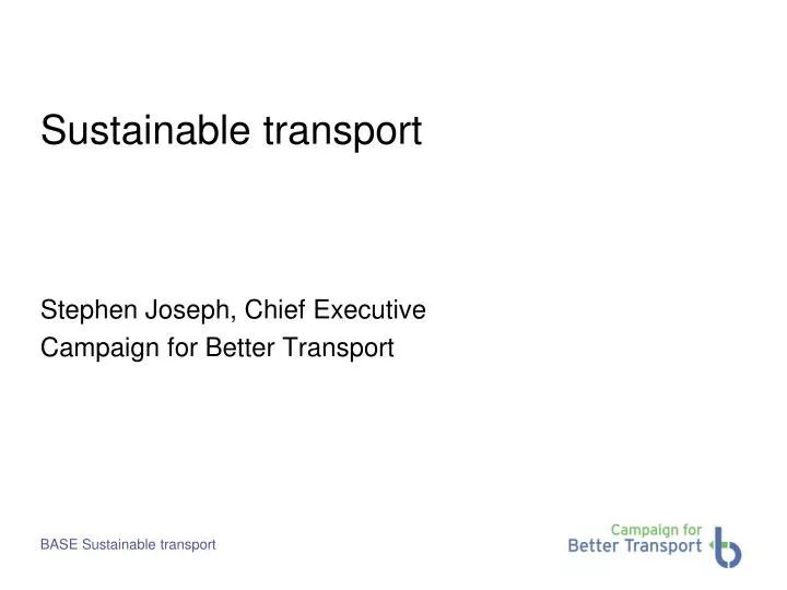 sustainable transport