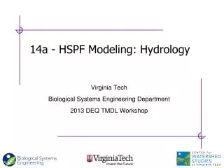 14a - HSPF Modeling: Hydrology