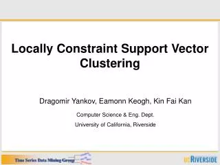 Locally Constraint Support Vector Clustering