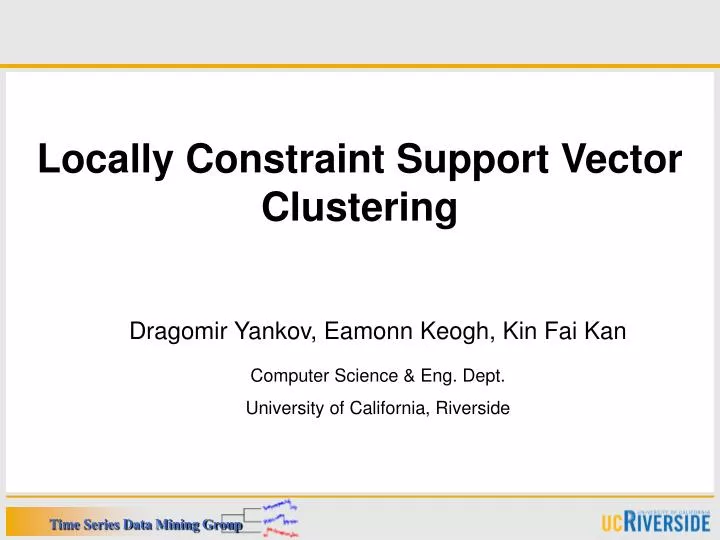 locally constraint support vector clustering