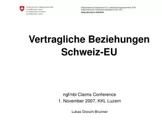 vertragliche beziehungen schweiz eu