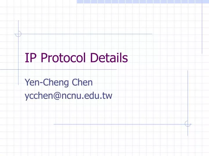 ip protocol details