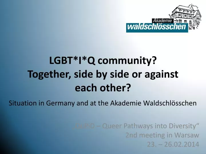 lgbt i q community together side by side or against each other