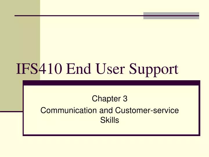 ifs410 end user support