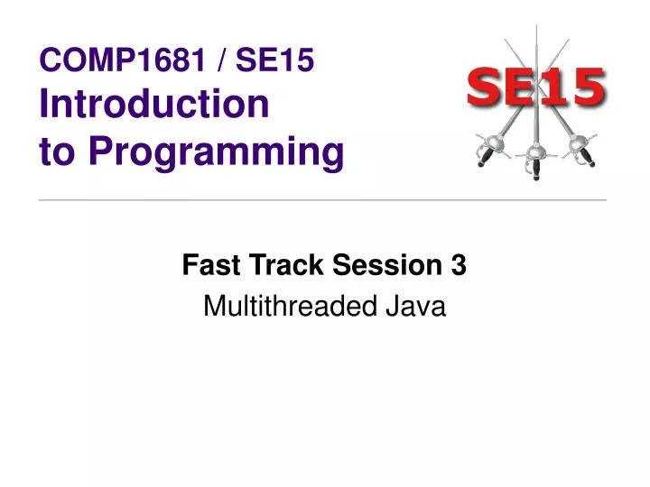 comp1681 se15 introduction to programming