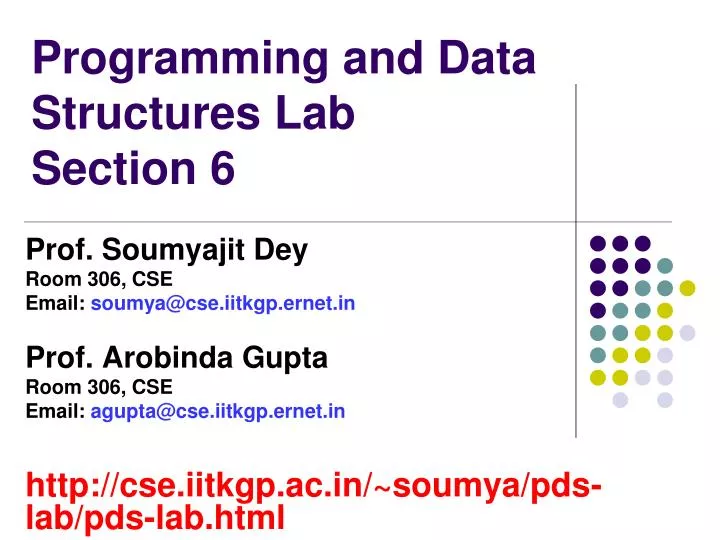 programming and data structures lab section 6