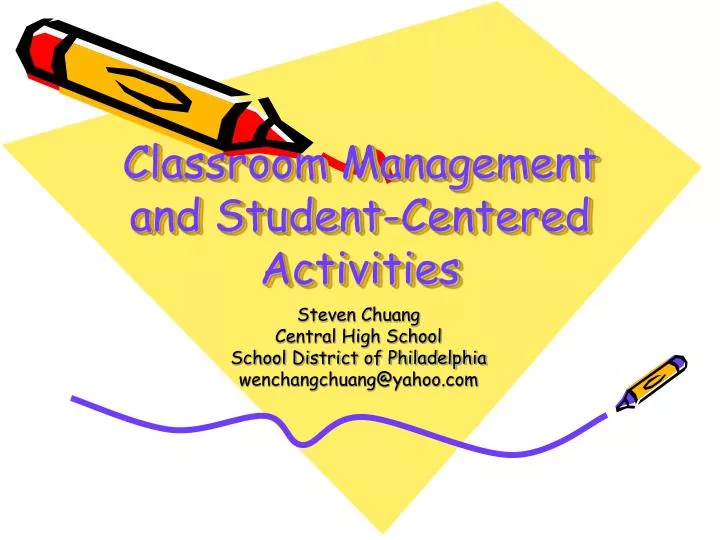 classroom management and student centered activities