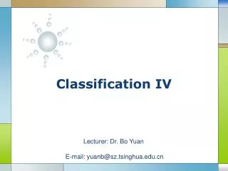 Classification IV
