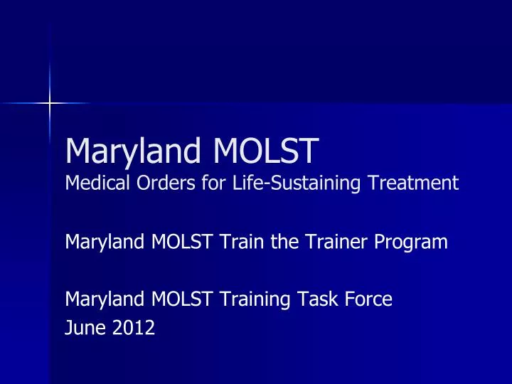 maryland molst medical orders for life sustaining treatment