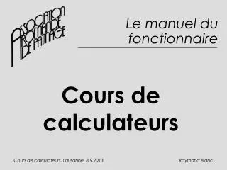 le manuel du fonctionnaire