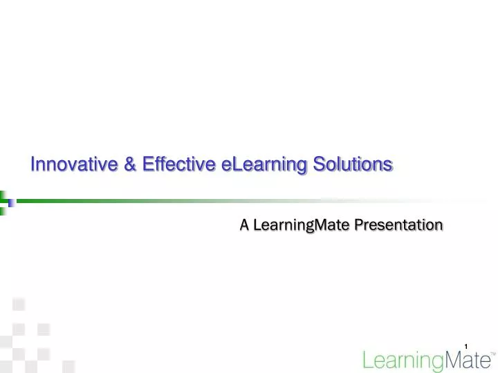 innovative effective elearning solutions