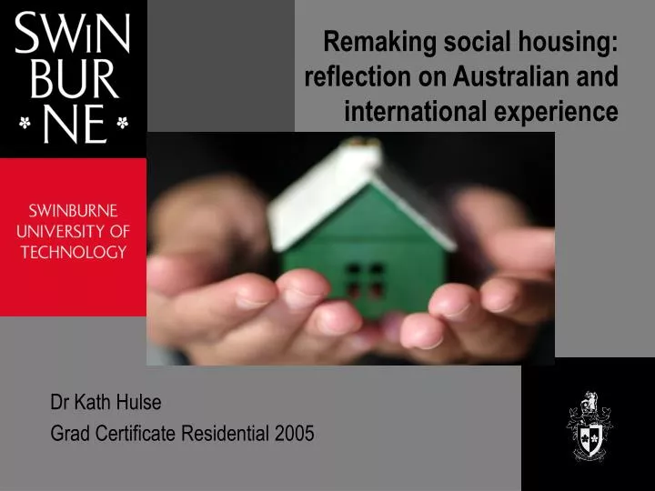 remaking social housing reflection on australian and international experience