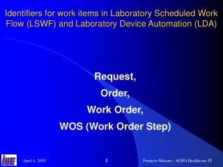 Request, Order, Work Order, WOS (Work Order Step)