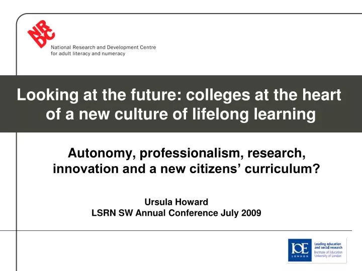 autonomy professionalism research innovation and a new citizens curriculum