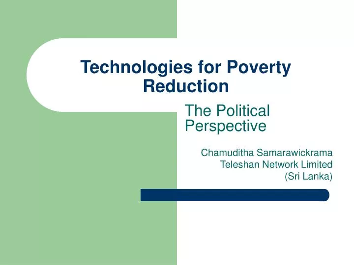 technologies for poverty reduction