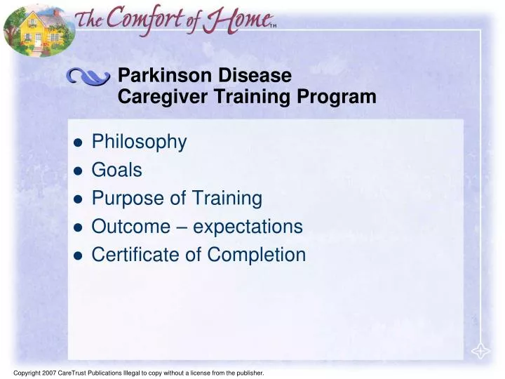parkinson disease caregiver training program