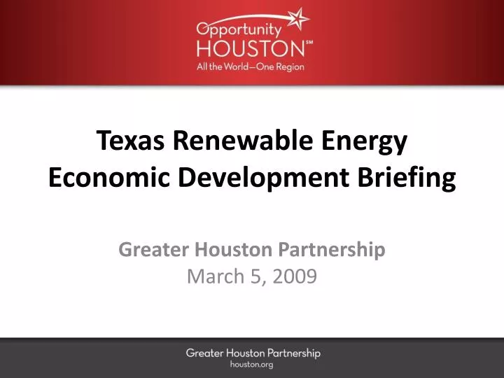 texas renewable energy economic development briefing