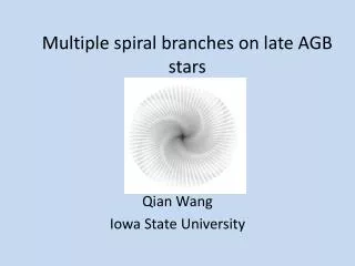 Multiple spiral branches on late AGB stars