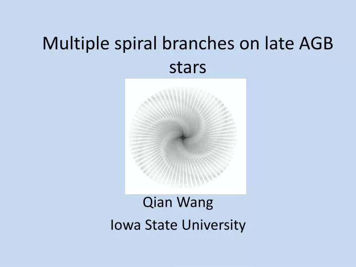 multiple spiral branches on late agb stars