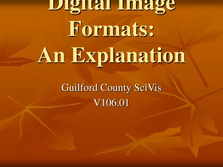 digital image formats an explanation