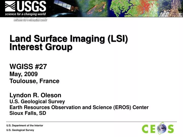 land surface imaging lsi interest group