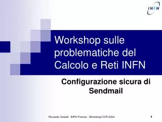 workshop sulle problematiche del calcolo e reti infn