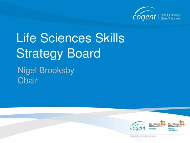 life sciences skills strategy board