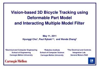 Vision-based 3D Bicycle Tracking using Deformable Part Model