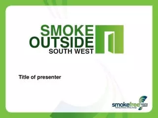 Title of presenter